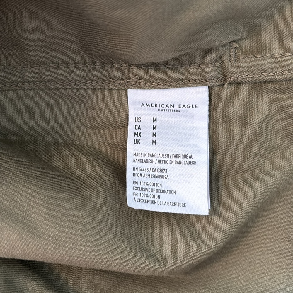 American Eagle Outfitters green military shirt Size: M - Picture 10 of 10